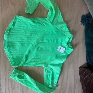 Vibrant Green Long Sleeve Top